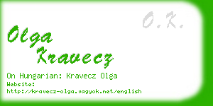 olga kravecz business card